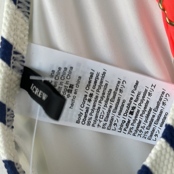 🦋 Blue and white JCrew one piece, size 8 - Picture 5 of 5